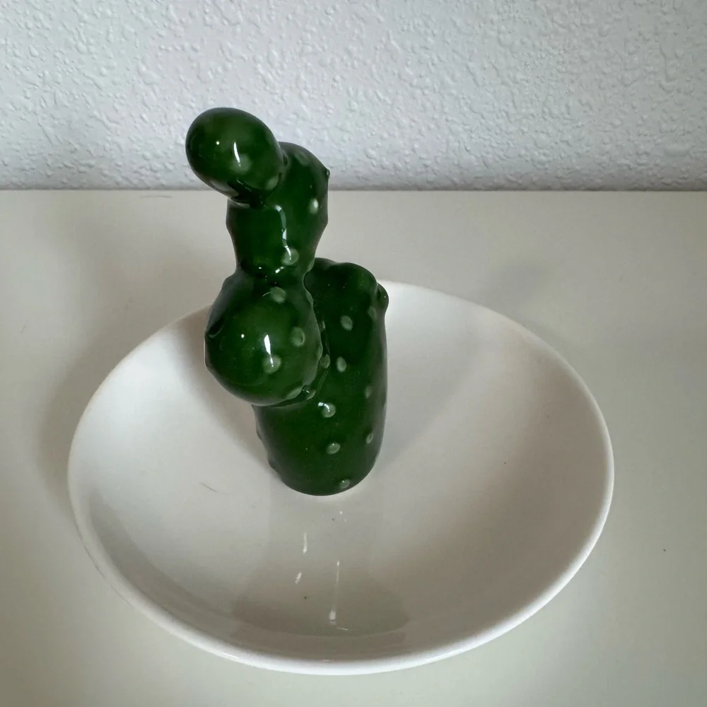 Green Ceramic‎ Cactus Sculpture